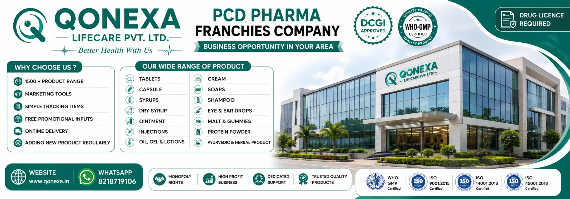 PCD Pharma Franchise in Panchkula Qonexa Lifecare