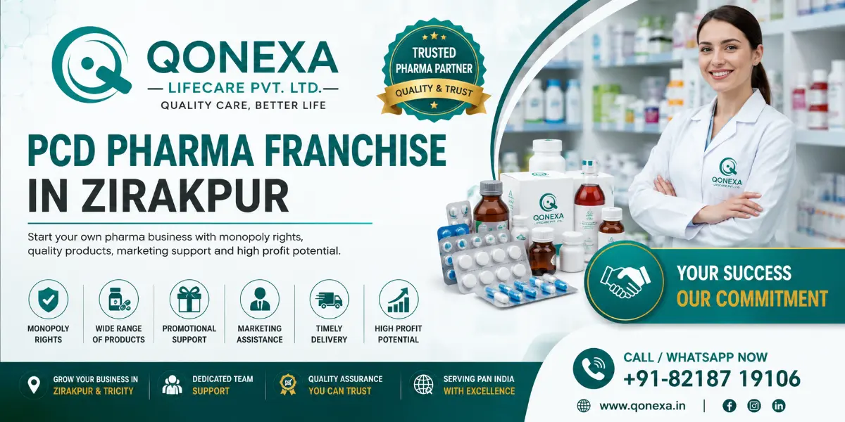 PCD Pharma Franchise in Zirakpur - Qonexa Lifecare Pvt Ltd