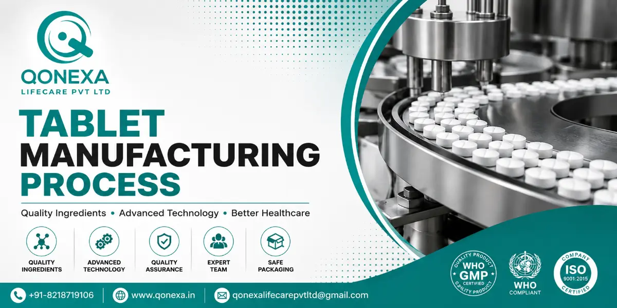 Tablet manufacturing process in pharmaceutical industry from granulation to packaging