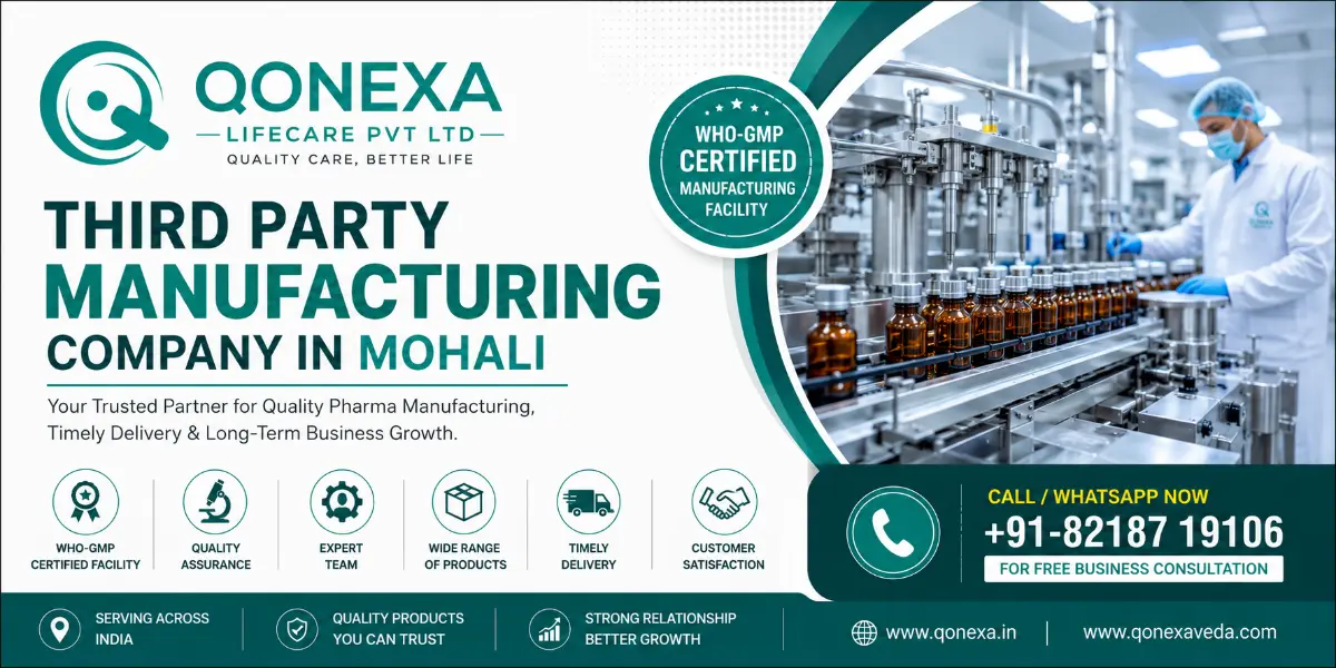 Third Party Manufacturing Company in Mohali - Qonexa Lifecare Pvt Ltd
