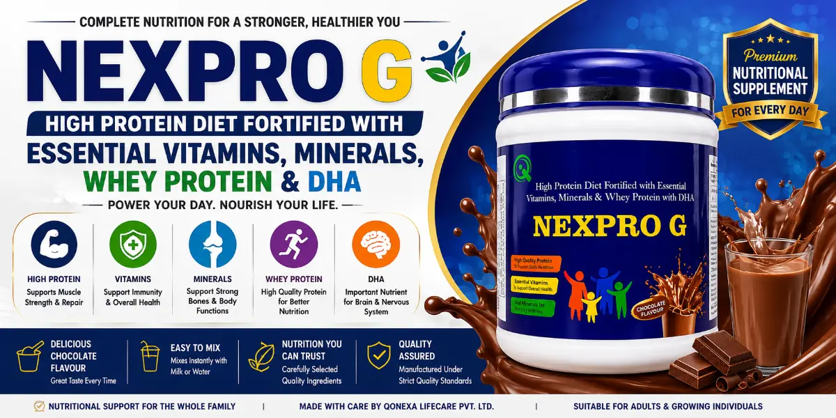 NEXPRO G High Protein Diet fortified with Whey Protein DHA Essential Vitamins and Minerals