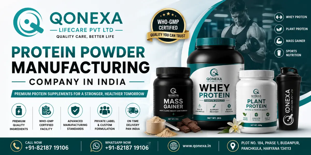 Protein Powder Manufacturing Company in India - Qonexa Lifecare Pvt Ltd