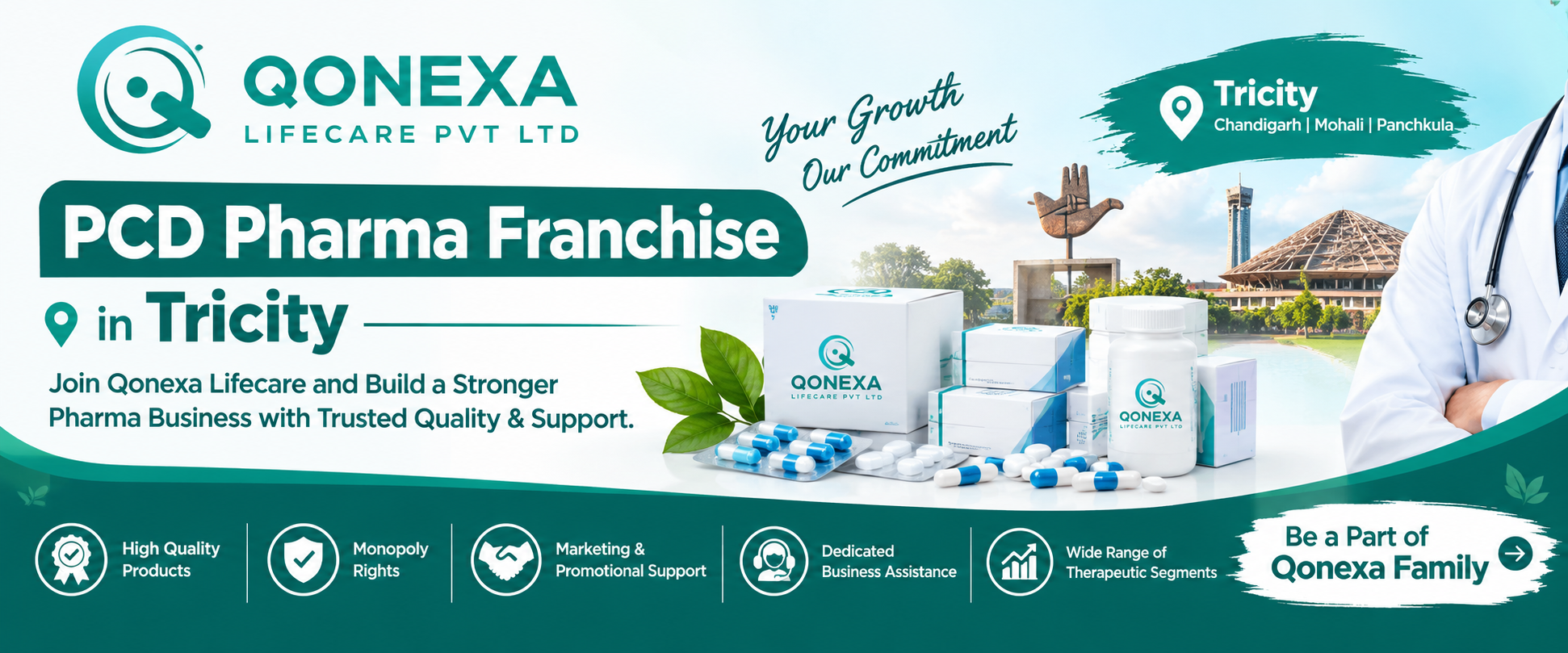 PCD Pharma Franchise in Tricity | Qonexa Lifecare